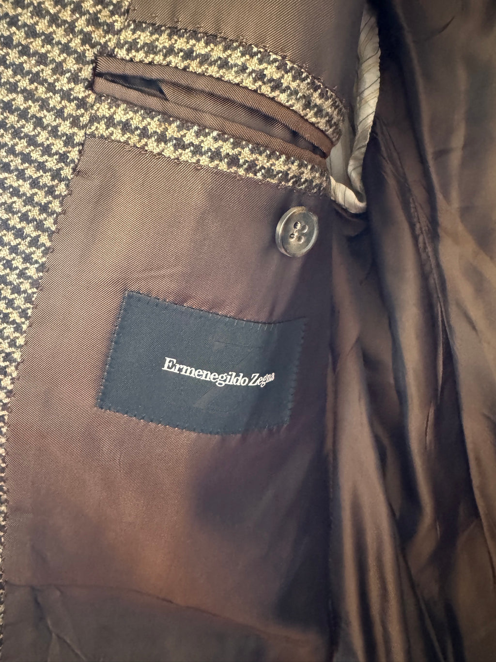 Italian Luxury! Ermenegildo Zegna Cashmere Blend Houndstooth Sport Coat