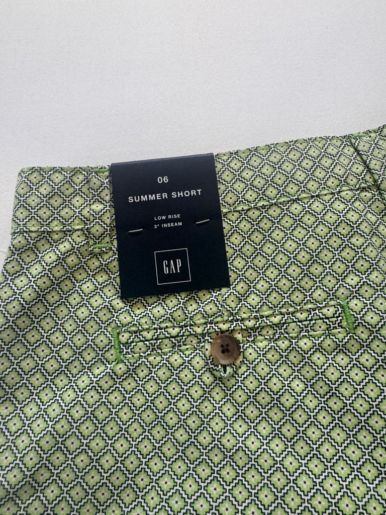 Fresh! Gap Green Geometric Summer Shorts – Size 6