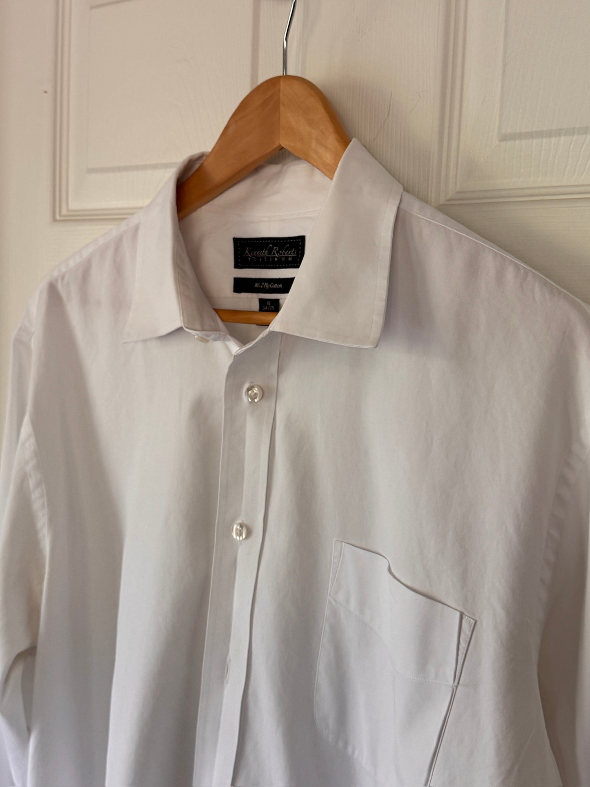 Polished! Kenneth Roberts Platinum White Dress Shirt