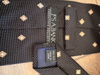 Executive Style! Jos. A. Bank Executive Collection Black Geometric Silk Tie