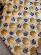Distinctive! Ermenegildo Zegna Gold & Blue Fleur-de-Lis Tie