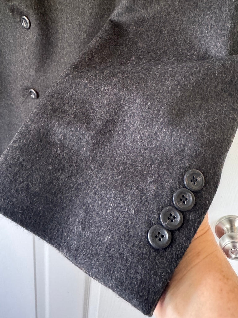 Winter Luxe! Jos. A. Bank 100% Cashmere Charcoal Blazer - 46R