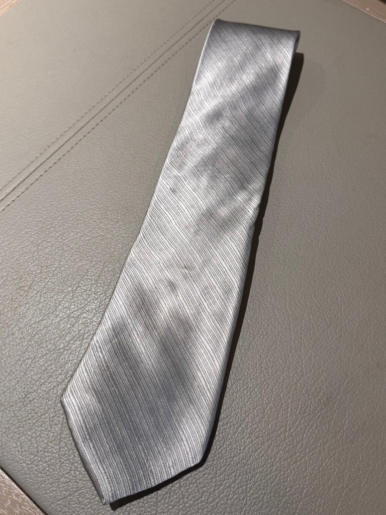 Handsome! Jones New York Silver 100% Silk Tie
