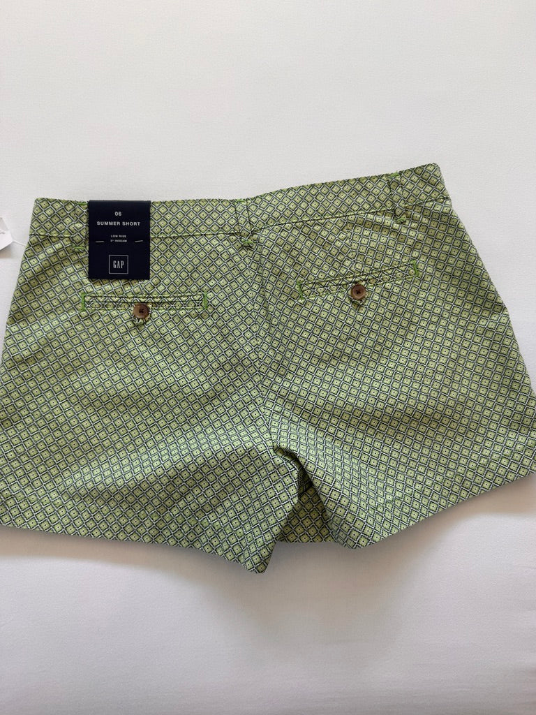 Fresh! Gap Green Geometric Summer Shorts – Size 6