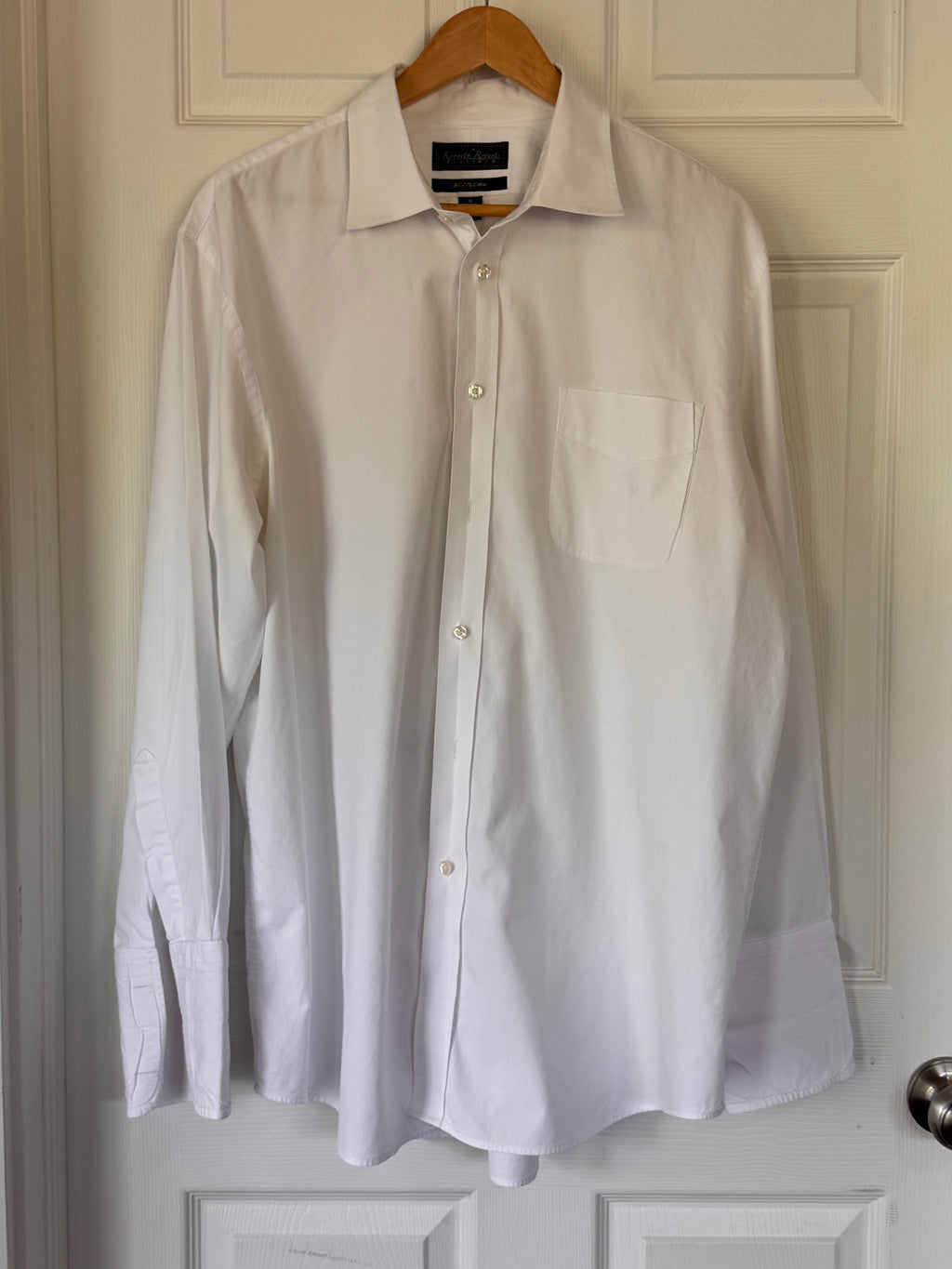 Polished! Kenneth Roberts Platinum White Dress Shirt