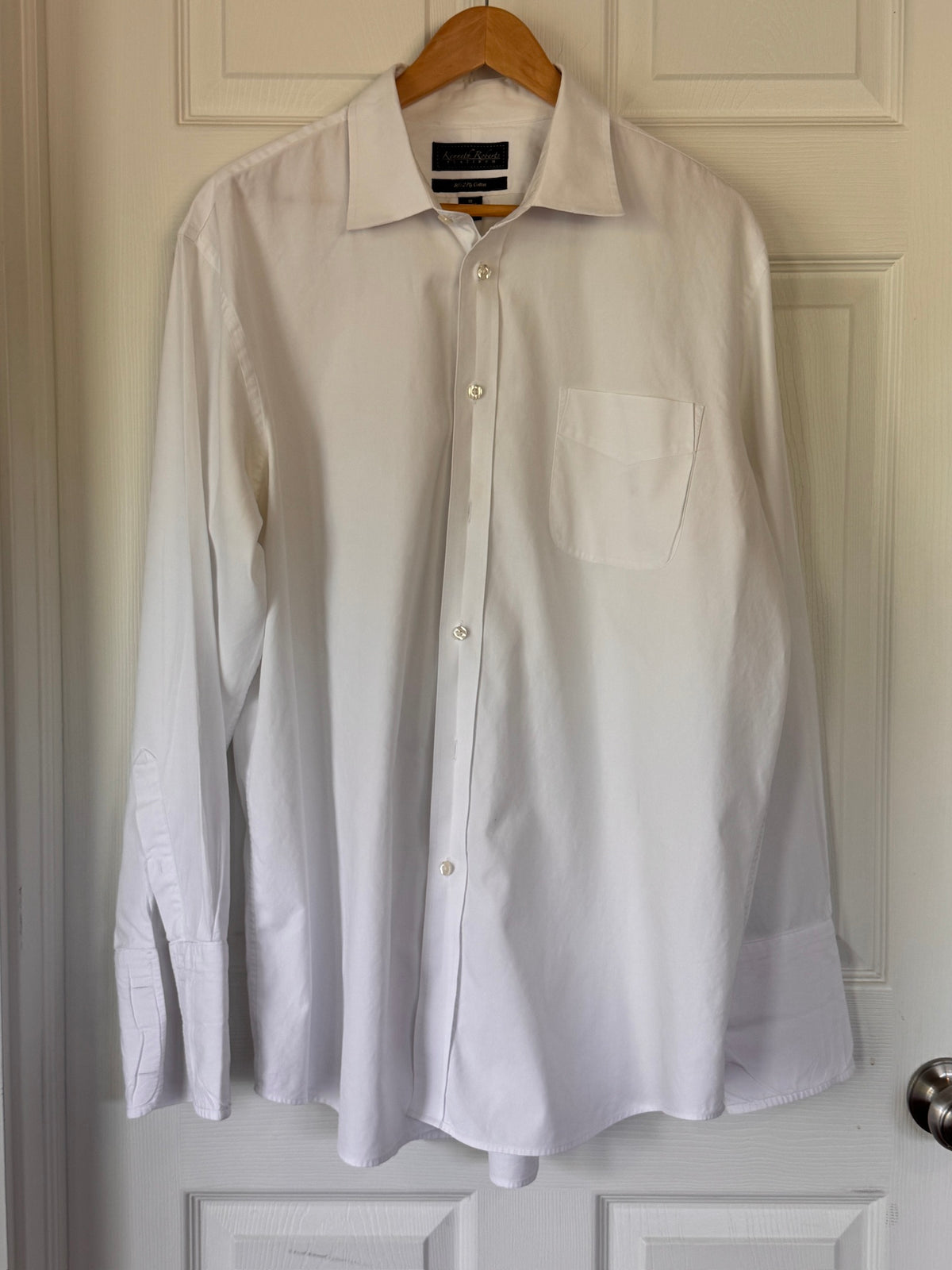 Polished! Kenneth Roberts Platinum White Dress Shirt