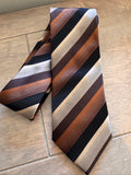 Autumn Stripes! Kenneth Cole Reaction Men's Silk Necktie | NWT