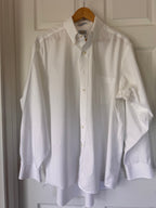 Classic! Eagle White Pinpoint Cotton Dress Shirt