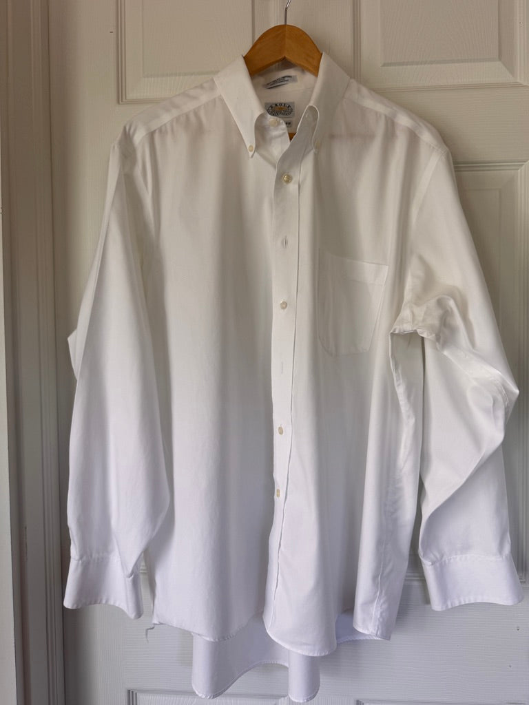 Classic! Eagle White Pinpoint Cotton Dress Shirt