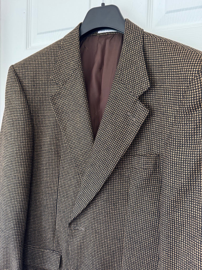 Italian Luxury! Ermenegildo Zegna Cashmere Blend Houndstooth Sport Coat