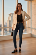AG Legging Skinny Jeans - Blazer, Gucci Belt & Loafers