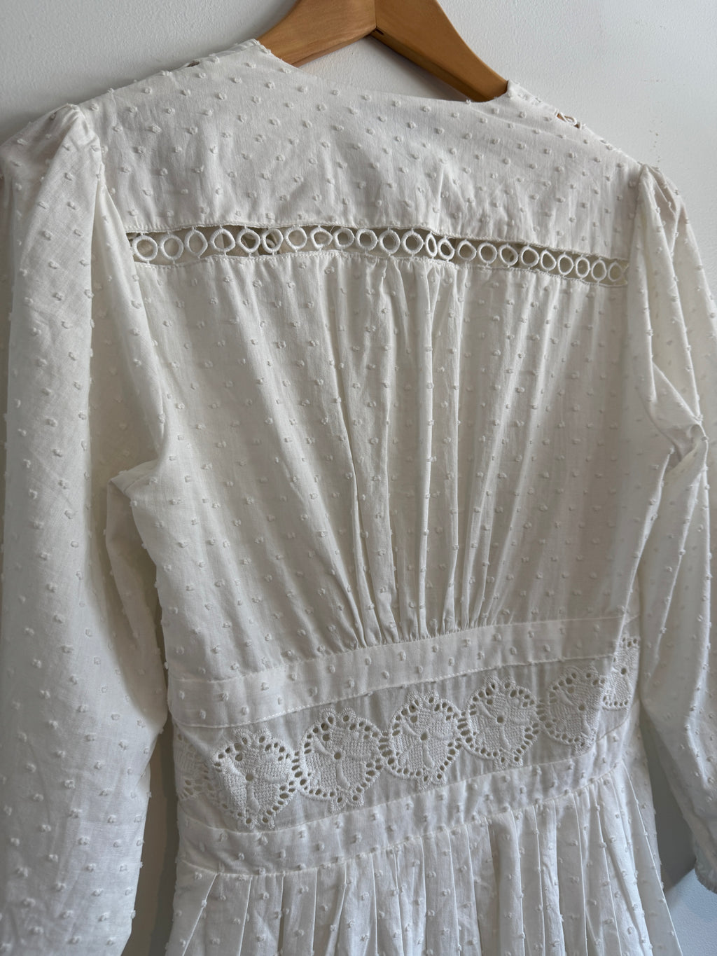 White Dress back on a white background