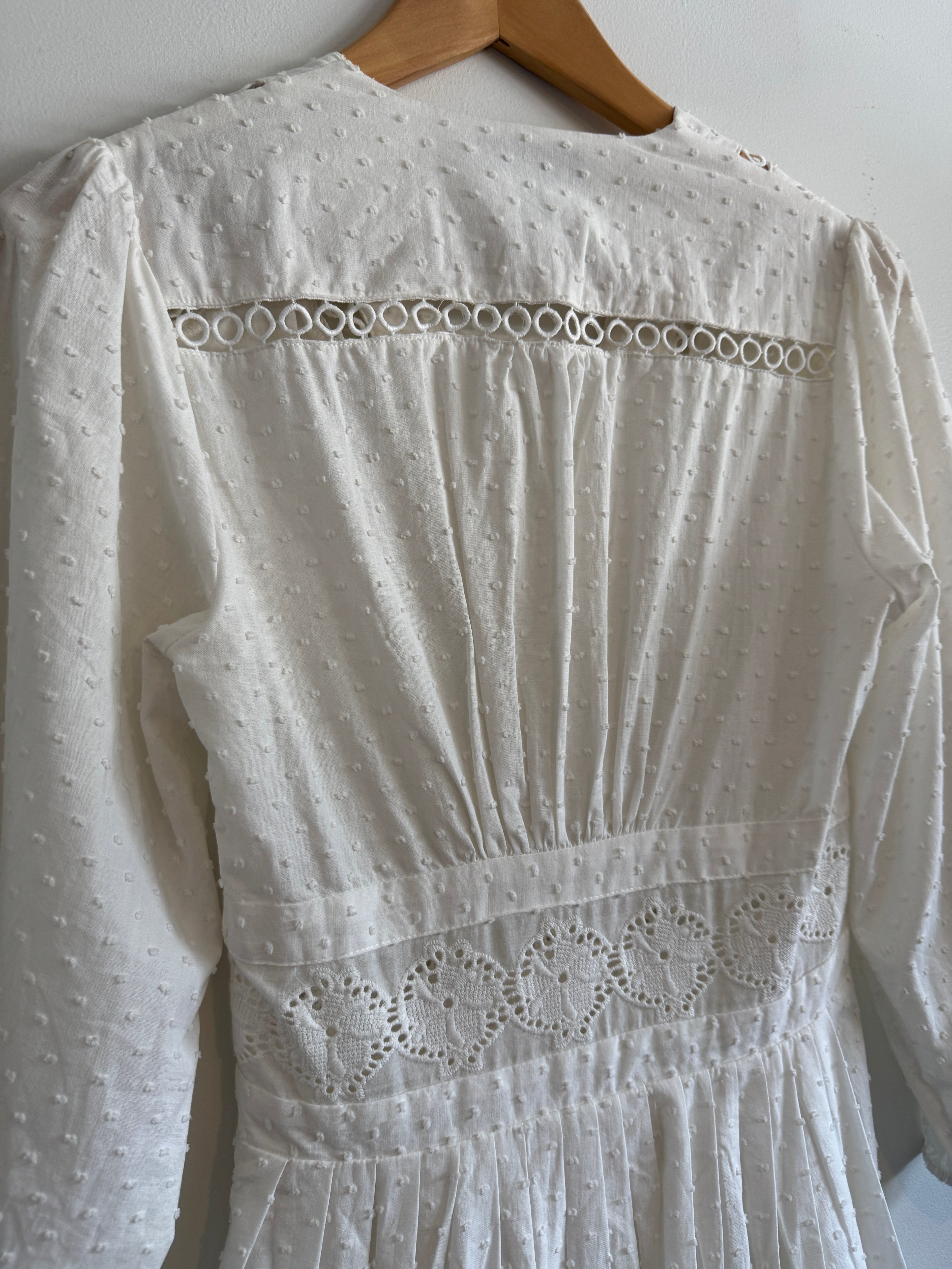 White Dress back on a white background