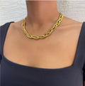 Elevated! Adornia Tarnish Resistant 18k Gold Plated Braided Chain Necklace