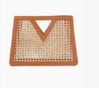 Beach Chic! Adornia Brown Rattan Kane Clutch – NWT Boutique Bag