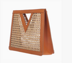 Beach Chic! Adornia Brown Rattan Kane Clutch – NWT Boutique Bag