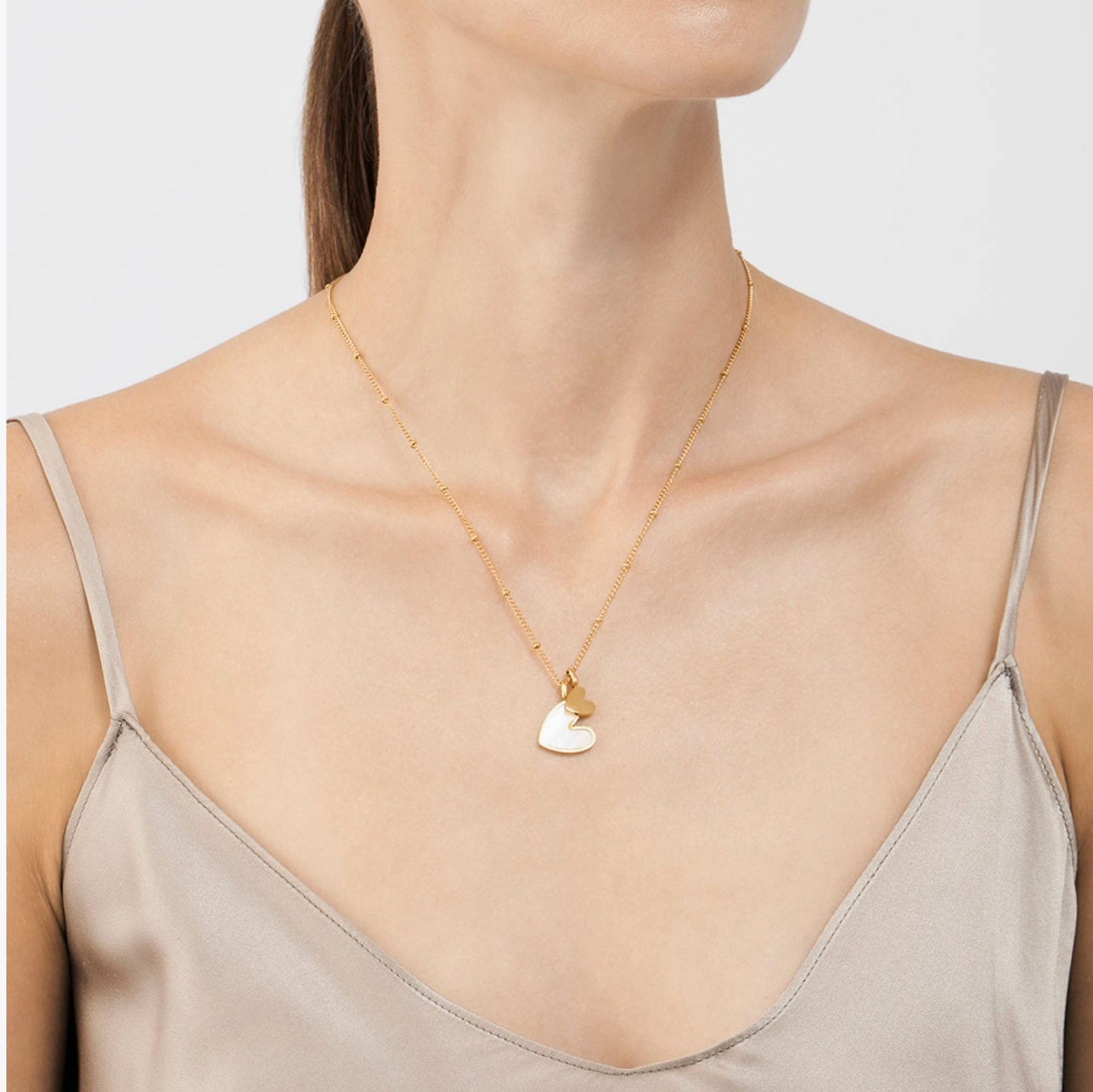 Sweet! Adornia Mother of Pearl Heart Charm Necklace – NWT