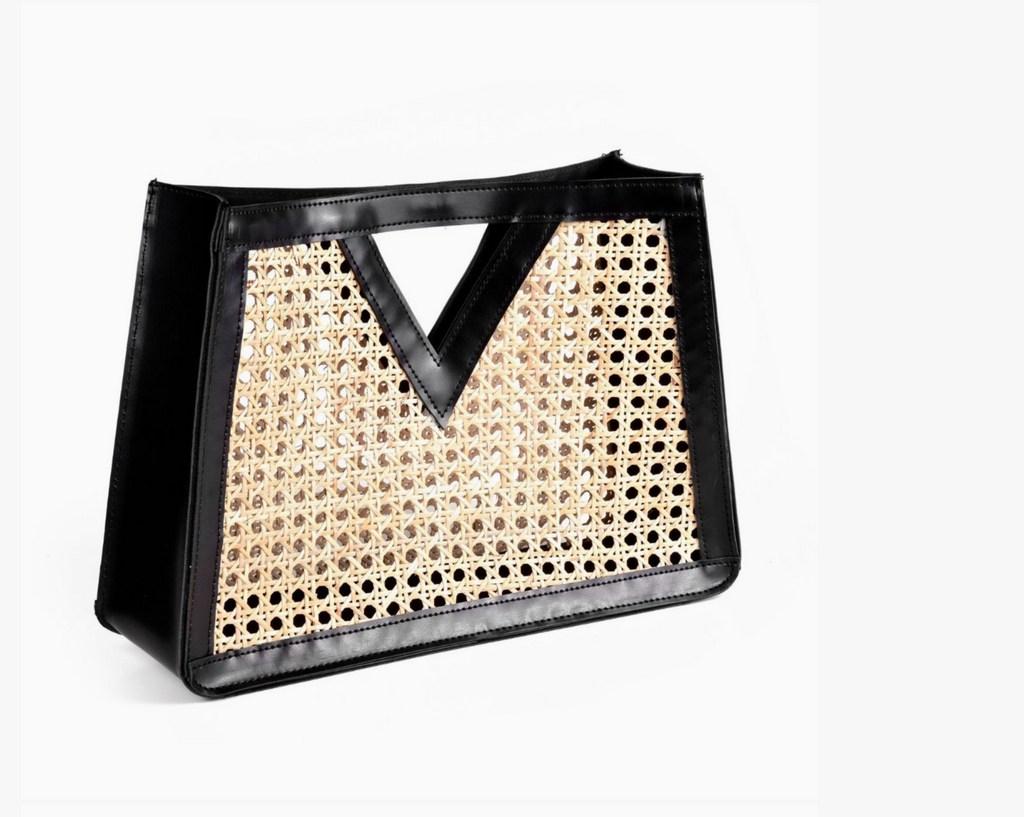 Resort Ready! Adornia Black Rattan Kane Clutch – NWT Boutique Bag