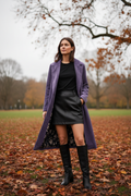 Purple Chenille Coat Lifestyle