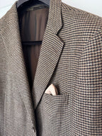 Italian Luxury! Ermenegildo Zegna Cashmere Blend Houndstooth Sport Coat