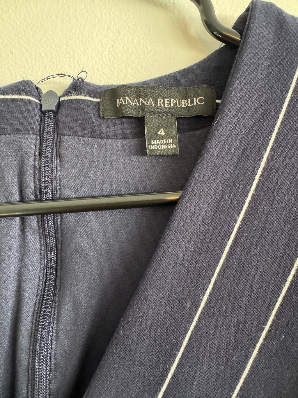Close up of dress with size tag 4