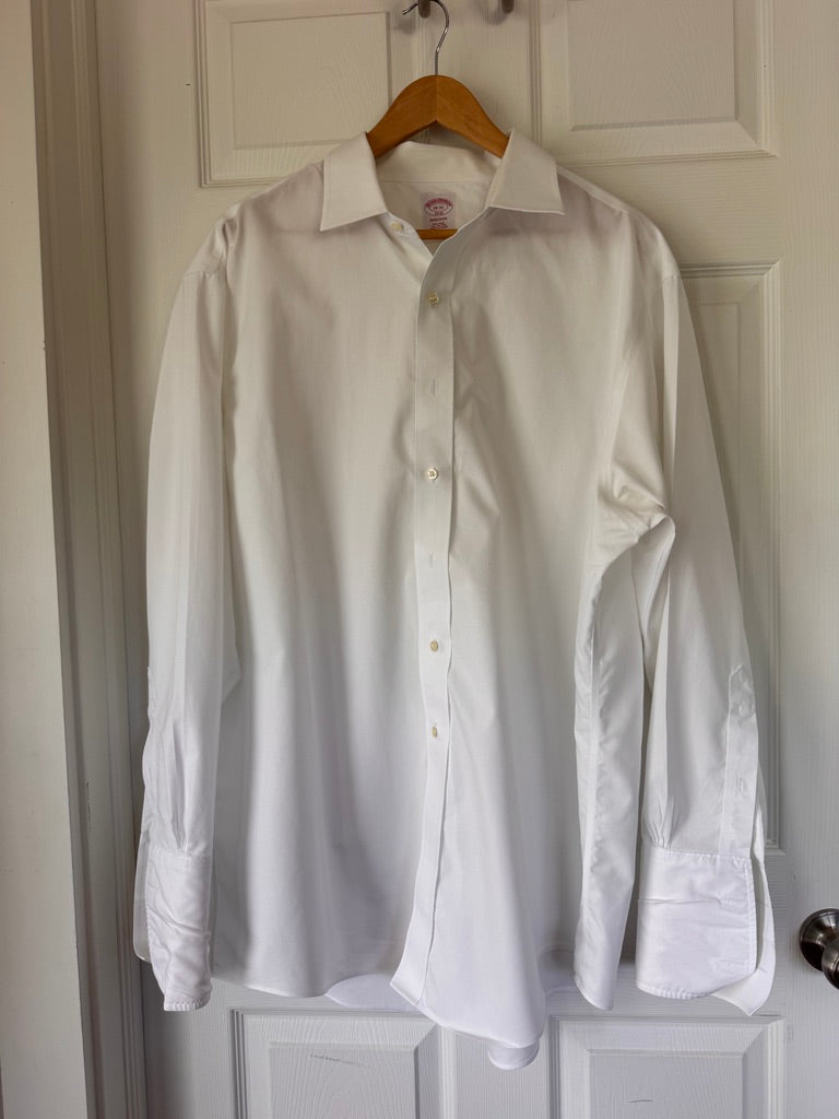 Polished! Brooks Brothers Madison Fit White Supima Cotton Dress Shirt