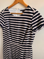 Striped dress on a white background