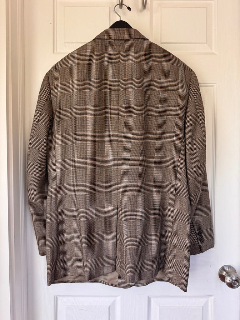 Refined Classic! Jos. A. Bank Tan & Black Plaid Blazer
