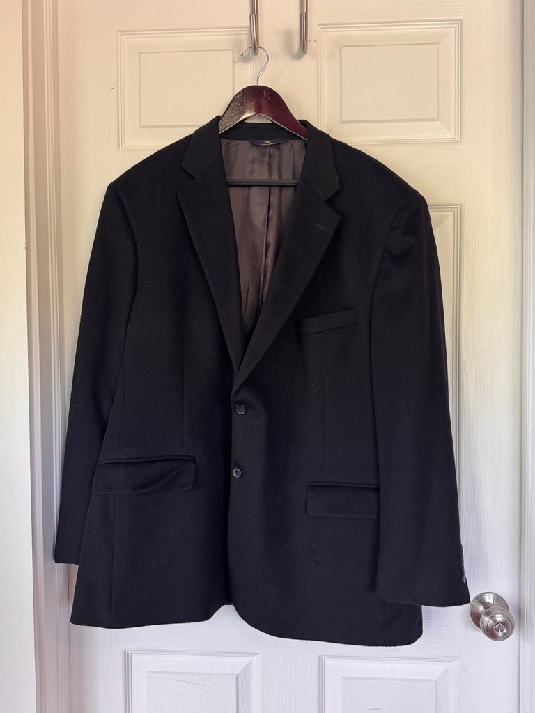 Pure Luxury! Brooks Brothers 346 Black 100% Cashmere Blazer