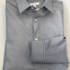 Handsome! Calvin Klein Infinite Slim-Fit Shirt — Blue & White Geo (Men’s Size M)