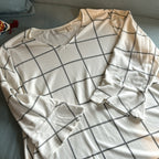 Bell!  Cute bell sleeve Chico’s windowpane top - Sz 3