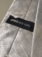 Handsome! Jones New York Silver 100% Silk Tie