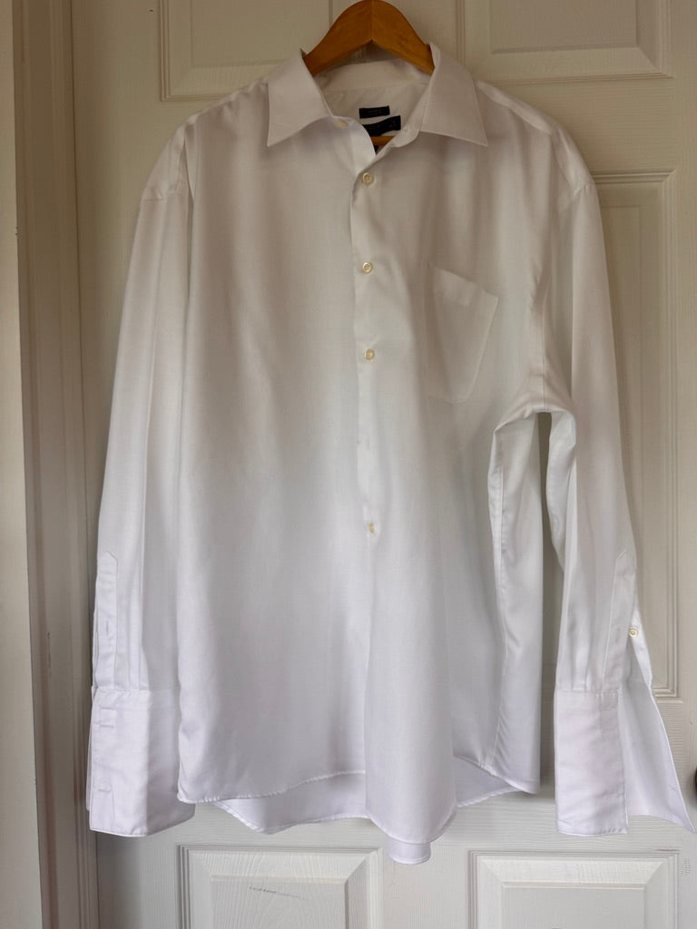 Refined! Pronto Uomo White Twill Dress Shirt