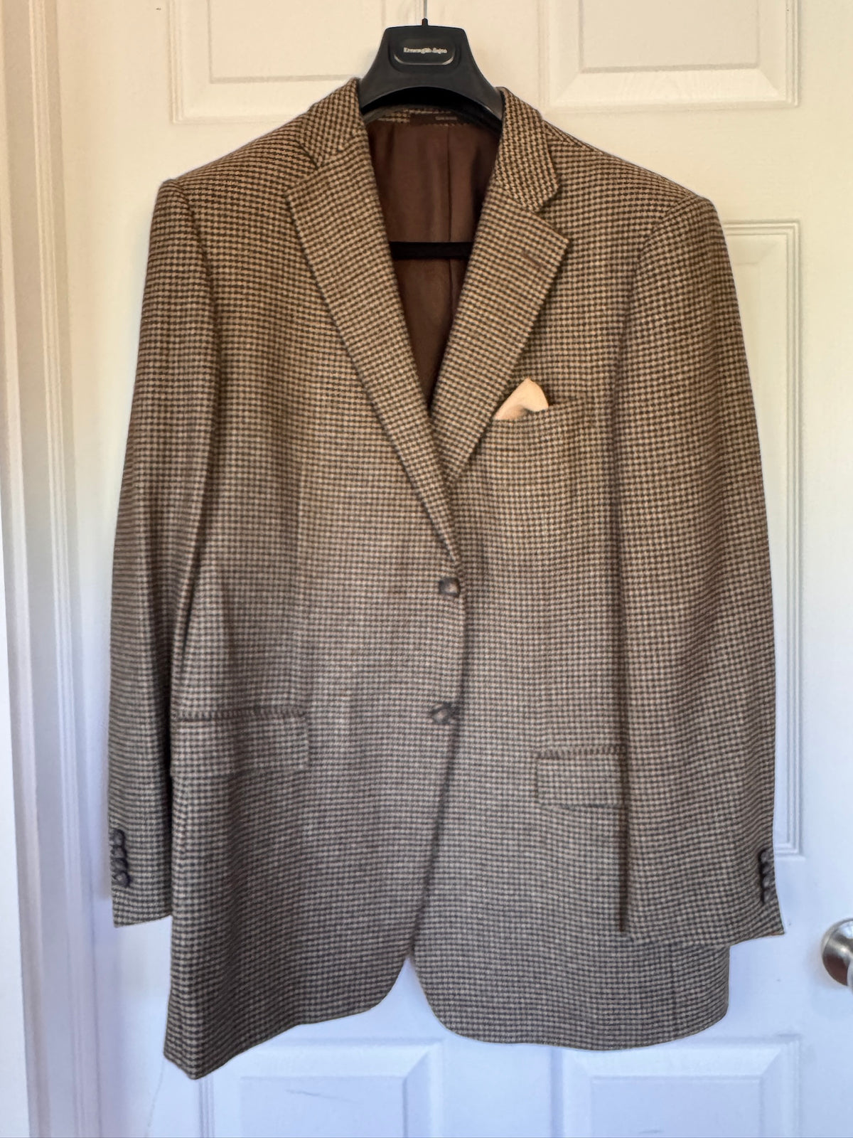 Italian Luxury! Ermenegildo Zegna Cashmere Blend Houndstooth Sport Coat