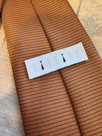 Understated! Men's Copper Brown Micro Stripe Necktie
