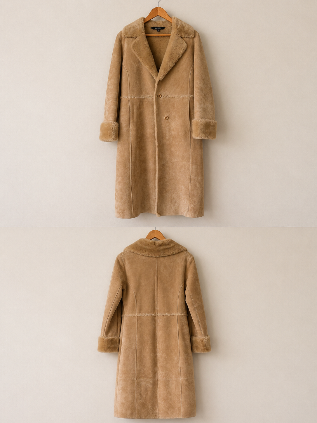 Luxe Layers! Express Full-Length Leather Coat