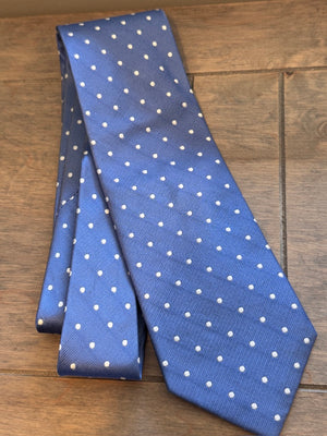 Nautical Classic! Jos. A. Bank Royal Blue Silk Polka Dot Tie