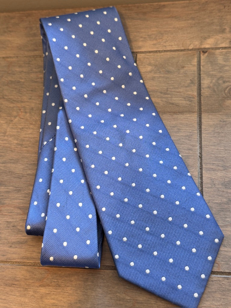 Nautical Classic! Jos. A. Bank Royal Blue Silk Polka Dot Tie