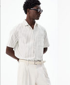 Resort!  Men's Regular-Fit Short-Sleeved Linen-Blend Shirt