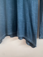 Blue Top hemline on white background