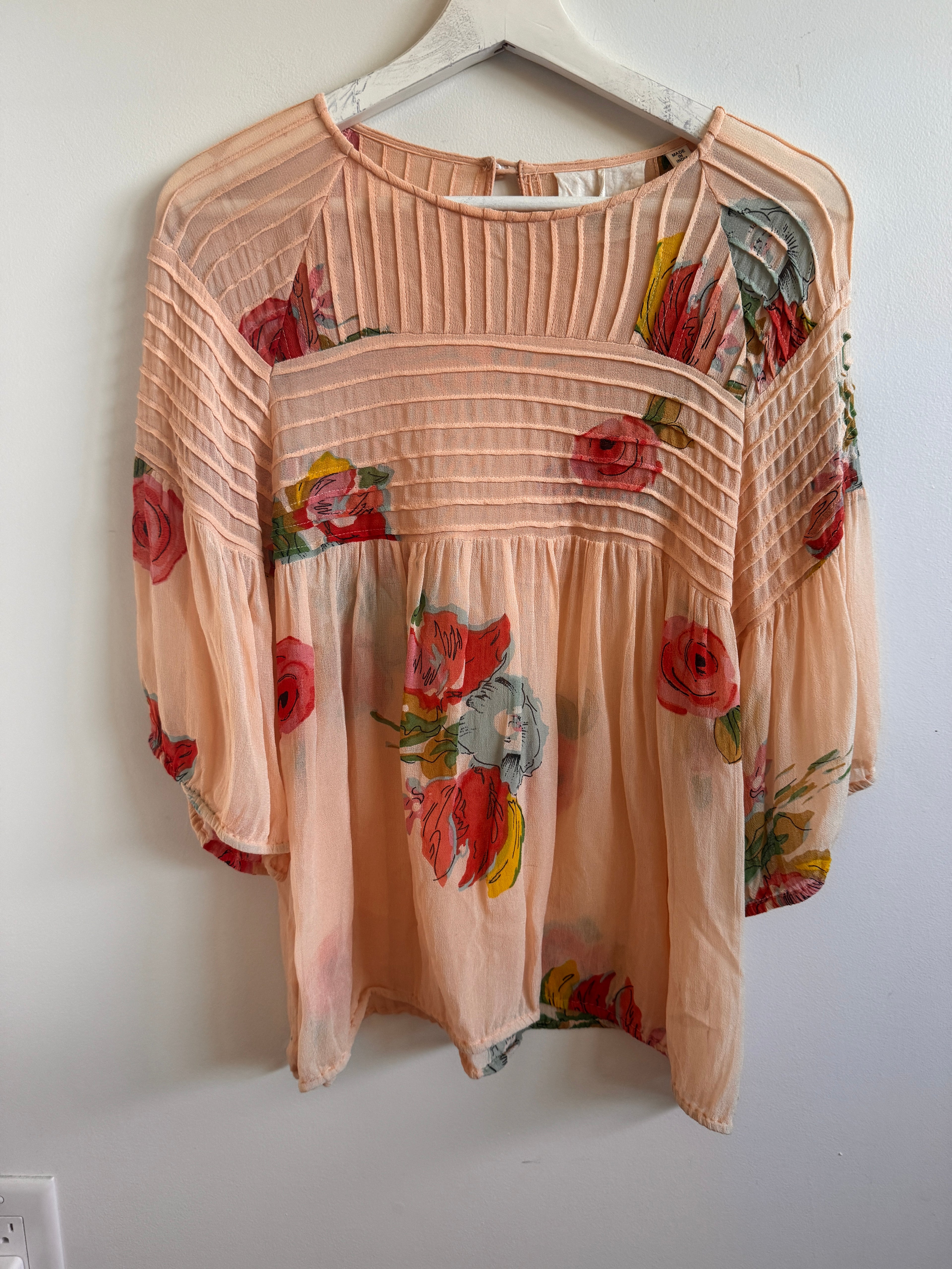 Blossoming! One Fine Day Romantic Bohemian Floral Blouse