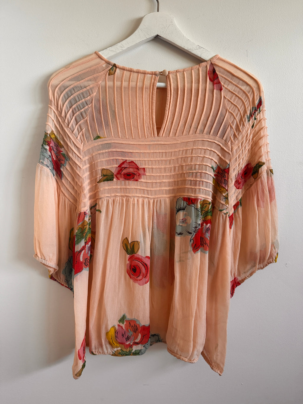 Blossoming! One Fine Day Romantic Bohemian Floral Blouse