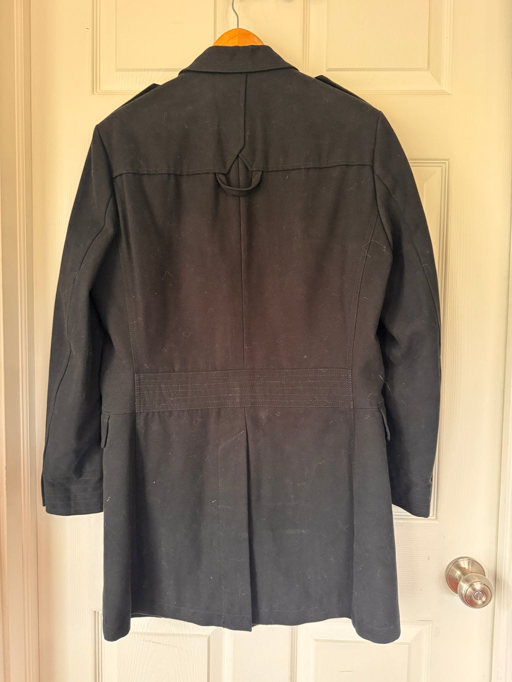 City Sleek! H&M Black Tailored Military Coat