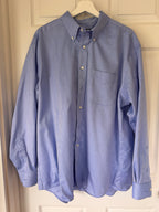 Crisp! Jos. A. Bank Traveler Blue & White Dress Shirt