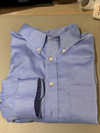 Crisp! Jos. A. Bank Traveler Blue & White Dress Shirt