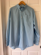 Crisp Classic! Nautica Blue & White Micro Check Dress Shirt