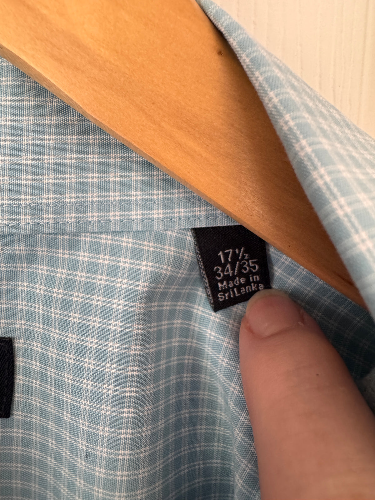 Crisp Classic! Nautica Blue & White Micro Check Dress Shirt
