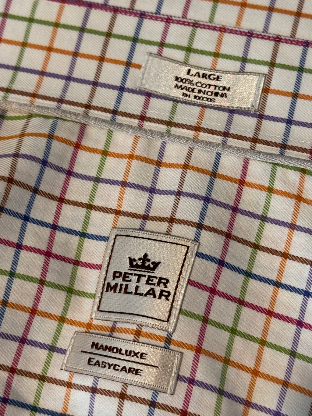 Colorful Classic! Peter Millar Multicolor Check Shirt