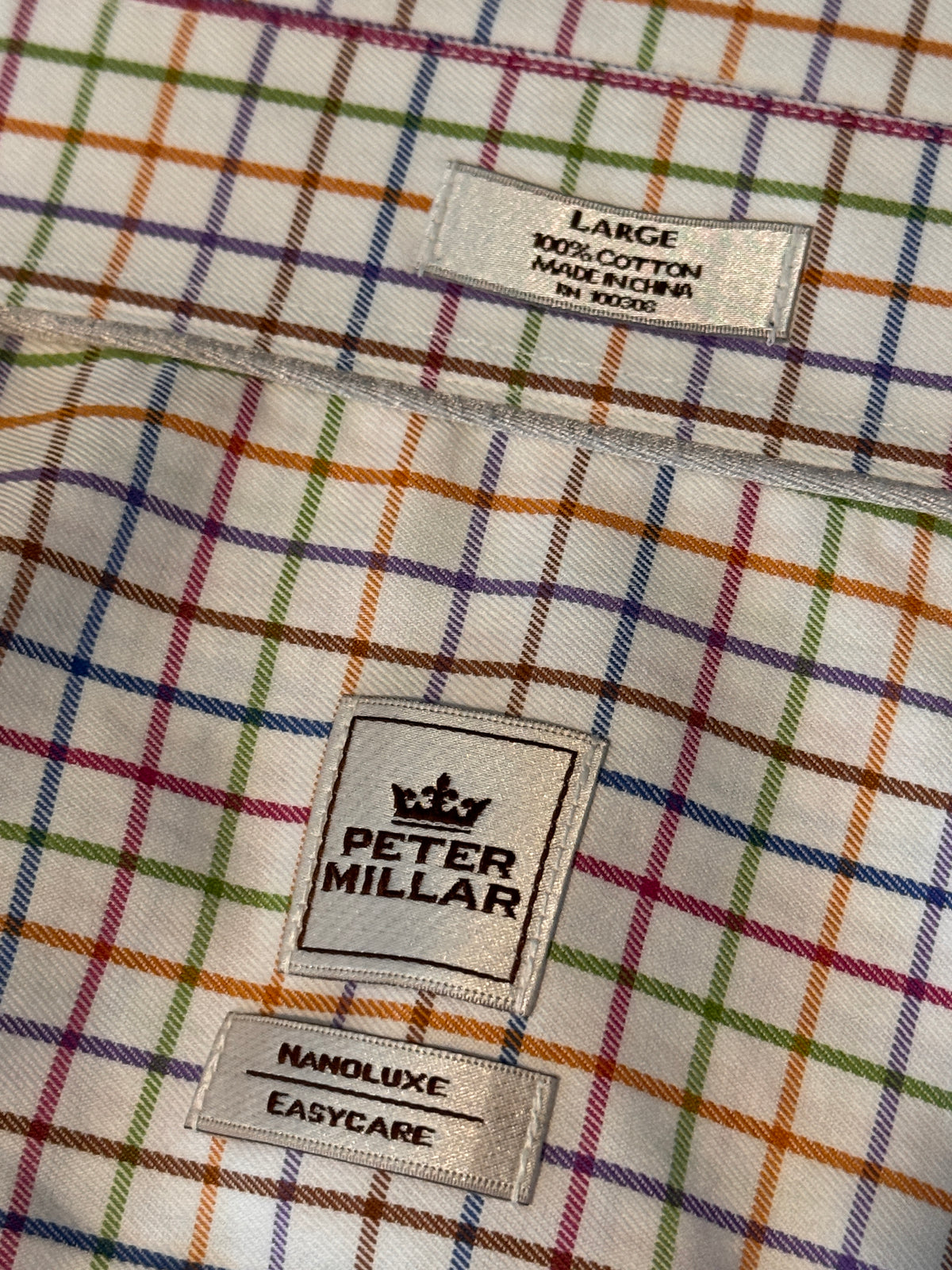 Colorful Classic! Peter Millar Multicolor Check Shirt