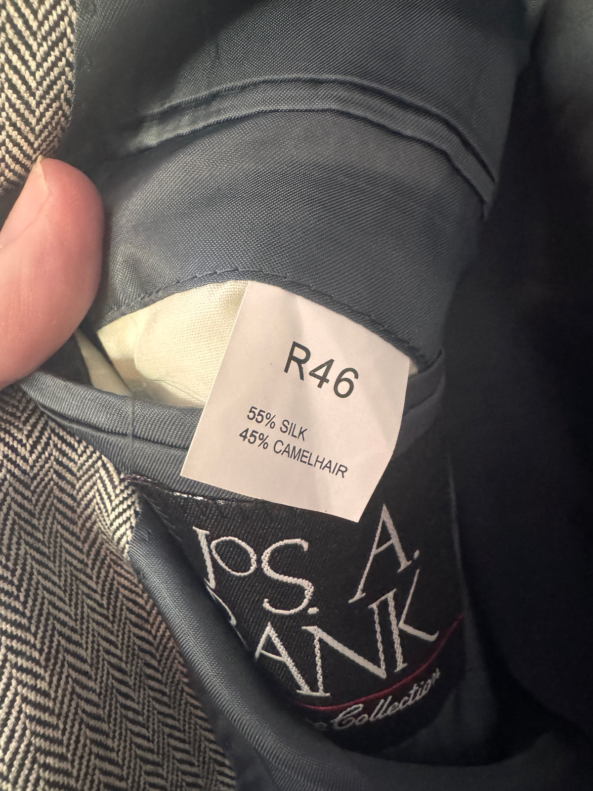 Distinguished! Jos. A. Bank Signature Collection Herringbone Jacket